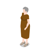 Female, staying, woman, old woman icon